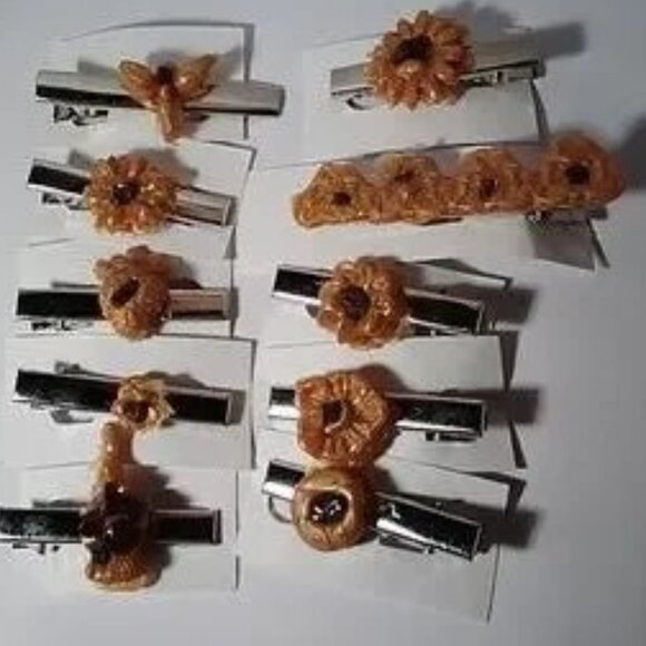 Gemstone hairclips hair accessories 12 pcs